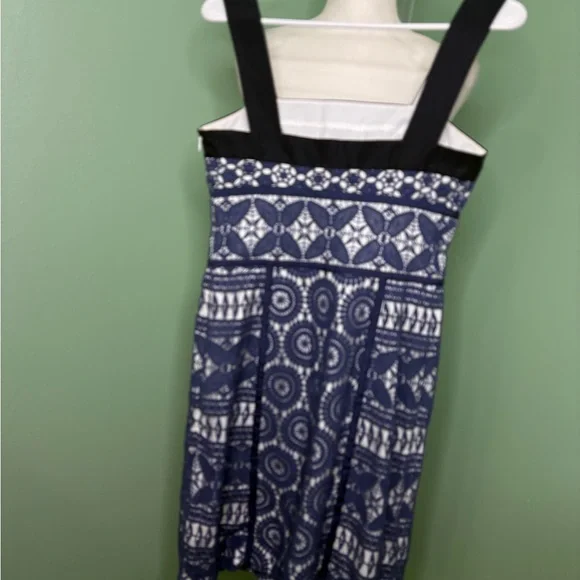 Tory Burch Navy Geometric Mini Dress - Picture 3 of 16